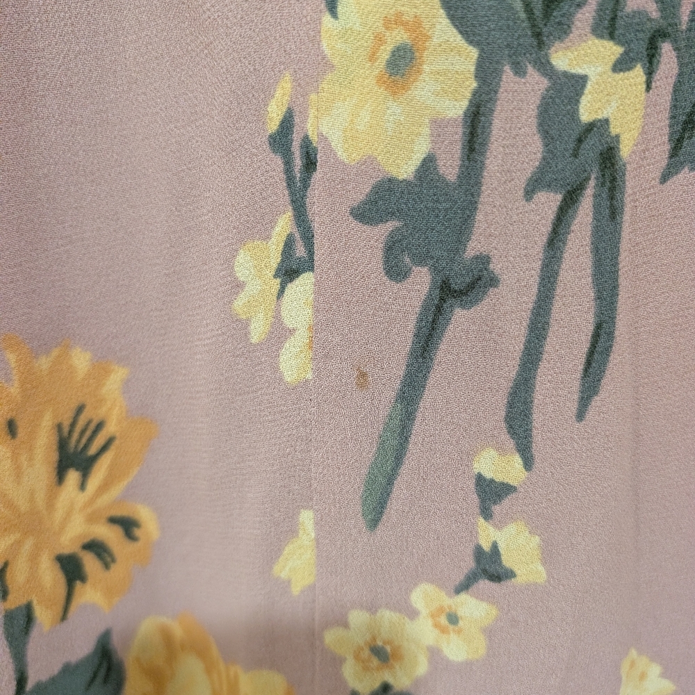 Reformation Pink Off-Shoulder Midi Dress with Yellow Floral Print - Picture 12 of 16
